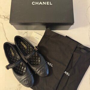 Authentic Chanel Lambskin Mary Janes